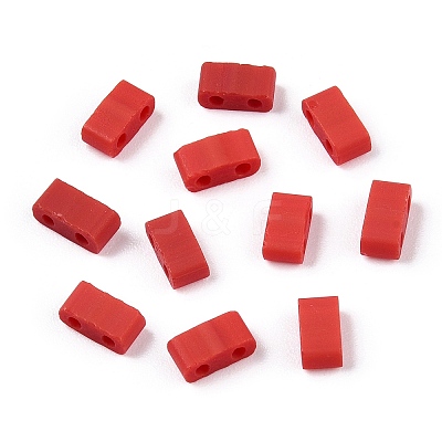 2-Hole Opaque Glass Seed Beads SEED-S023-21B-04-1