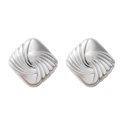 304 Stainless Steel Stud Earrings for Women EJEW-K306-01P-1