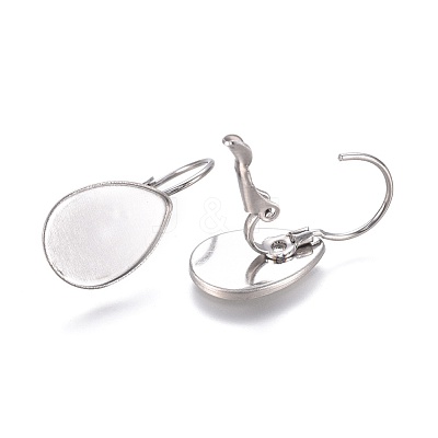 Non-Tarnish 304 Stainless Steel Leverback Earring Findings X-STAS-E474-07P-1