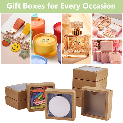 Foldable Square Paper Storage Gift Boxes CON-WH0110-42B-03-1