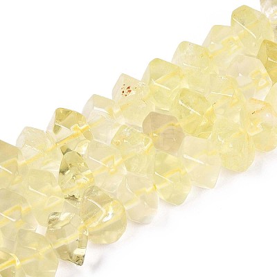 Natural Lemon Quartz(Heated) Beads Strands G-N327-05-25-1
