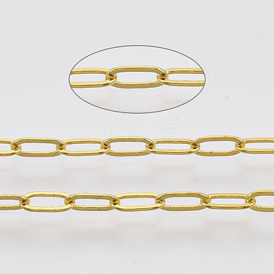 Brass Paperclip Chains X-CHC-S008-001D-G-1