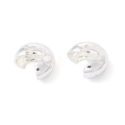 Brass Crimp Beads Covers KK-P219-05A-S-1
