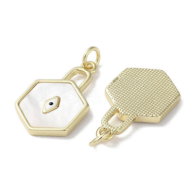 Brass Micro Pave Cubic Zirconia Pendants KK-G485-33C-G-1