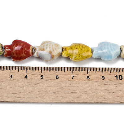 Handmade Porcelain Beads Strands PORC-P030-01A-13-1