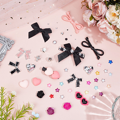 DIY Resin Rhinestone & ABS Plastic & Plastic Cabochons FIND-SC0021-32-1