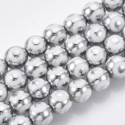 Electroplate Glass Beads Strands EGLA-T012-02F-1