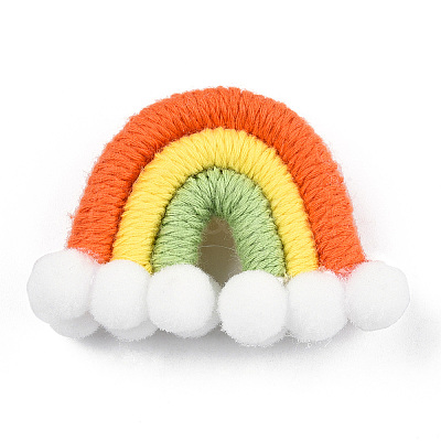 Polycotton(Polyester Cotton) Woven Rainbow Wall Hanging FIND-T035-16I-1