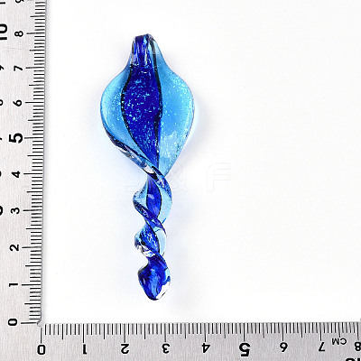 Handmade Gold Sand Lampwork Big Pendants LAMP-T023-09B-1