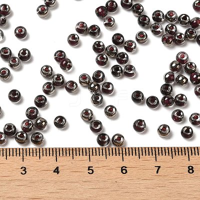 Transparent Inside Colours Glass Seed Beads SEED-H002-A-C224-1