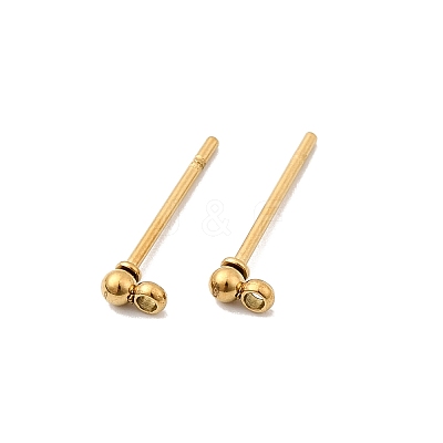 304 Stainless Steel Ball Post Stud Earring Findings LS-STAS-Z035-01G01-F-1