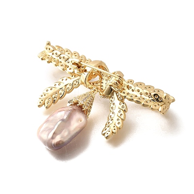 Bowknot Brass Micro Pave Cubic Zirconia Brooches for Women JEWB-N001-20G-1
