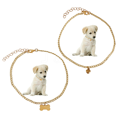 304 Stainless Steel Pendant Necklaces for Pet NJEW-DR00003-1