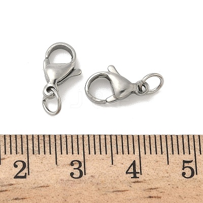 304 Stainless Steel Lobster Claw Clasps STAS-B166-01P-1