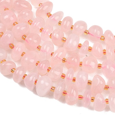 Natural Rose Quartz Beads Strands G-RM250109-A18-1