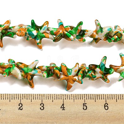 Spray Painted Synthetic Turquoise Beads Strands X-G-E617-A01-02-1
