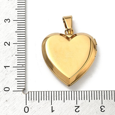 304 Stainless Steel Locket Pendants STAS-H255-02G-13-1