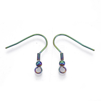 PVD Vacuum Plating 201 Stainless Steel Earring Hooks X-STAS-R102-38-1