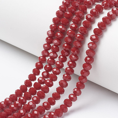 Opaque Solid Color Glass Beads Strands EGLA-A034-P3mm-D02-1