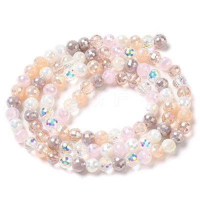 Electroplate Glass Beads Strands EGLA-C007-01B-1