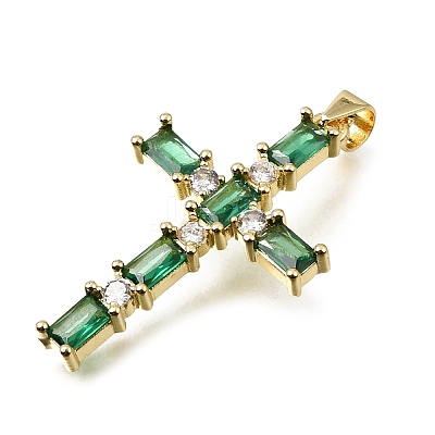 Easter Brass Pave Cubic Zirconia Pendants CU-E002-01E-G05-1