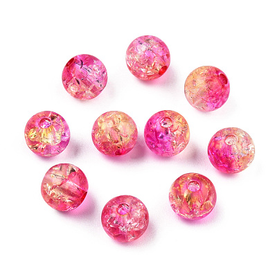 Transparent Crackle Acrylic Beads CACR-N002-07A-1