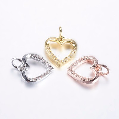 Long-Lasting Plated Brass Micro Pave Cubic Zirconia Charms ZIRC-F069-39-1