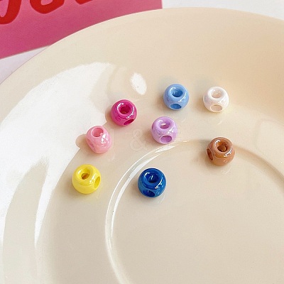 Opaque Acrylic Bead OACR-H028-B07-1