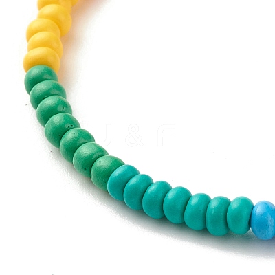 Word LUCKY Stretch Bracelets BJEW-JB07524-06-1