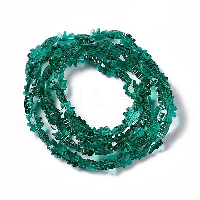 Transparent Electroplate Glass Beads Strands GLAA-C023-03B-1