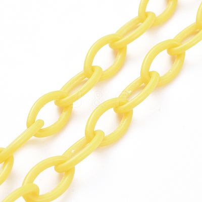 Personalized ABS Plastic Cable Chain Necklaces NJEW-JN03254-04-1