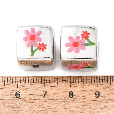 Printed Plating Acrylic Beads AC-CBA655C-17B-1