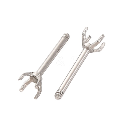 304 Stainless Steel Stud Earring Findings STAS-B091-02A-02P-1