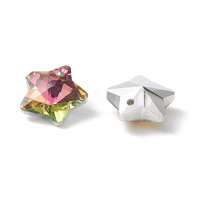 Electroplate Glass Charms GLAA-H104-A09-1