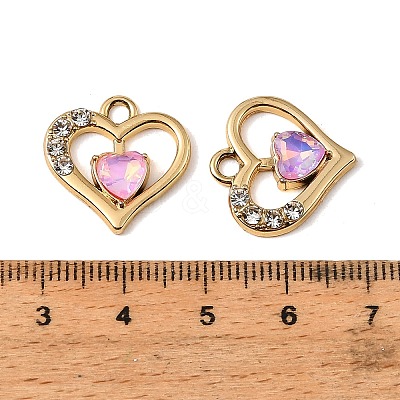 UV Plating Alloy Glass Pendants FIND-K032-11G-1