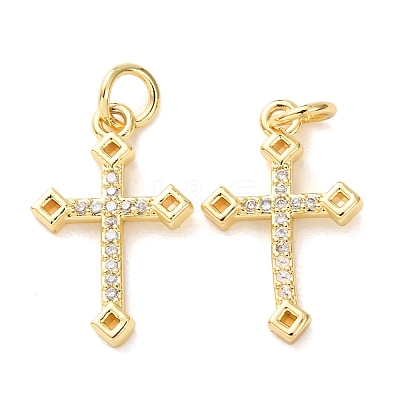 Easter Brass Micro Pave Clear Cubic Zirconia Pendants CU-E003-09G-A-1