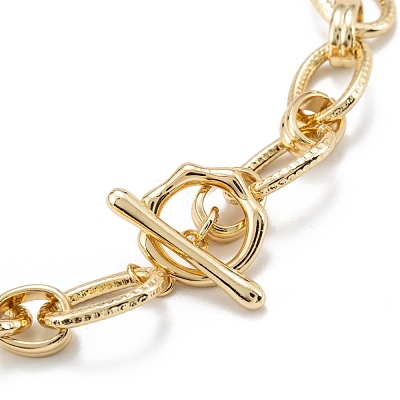 Brass Link Bracelets BJEW-K221-01G-1