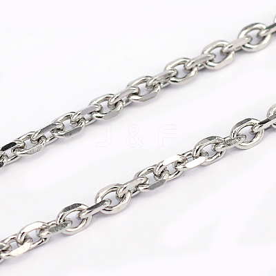 Tarnish Resistant 304 Stainless Steel Cable Chains CHS-L001-68-0.8mm-1