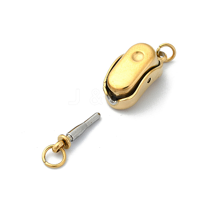 Ion Plating(IP) 304 Stainless Steel Box Clasps STAS-Z066-05G-02-1
