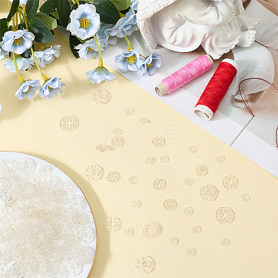80Sets 4 Styles Resin Snap Buttons FIND-CY0001-44-1