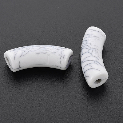 Opaque Crackle Acrylic Beads MACR-S372-001N-010-1