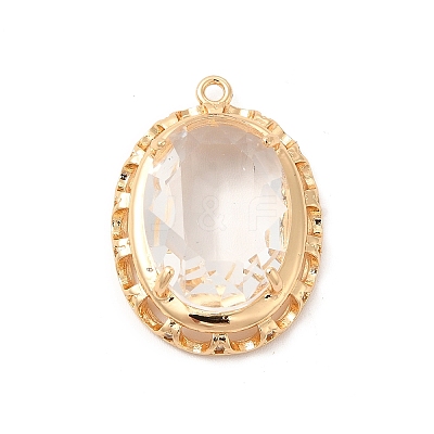 Brass with K9 Glass Pendants KK-B071-11G-1