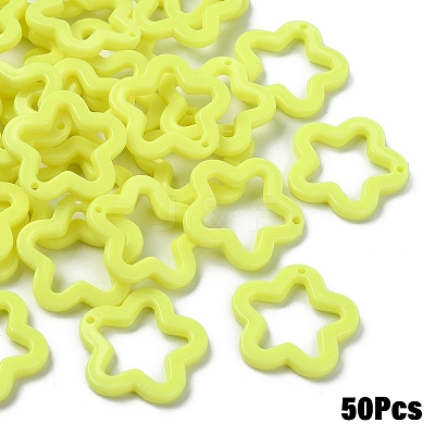 50Pcs Opaque Acrylic Pendants MACR-YW0004-36A-1