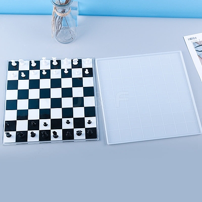 DIY Chess Board & Pieces Silicone Molds DIY-F052-01-1