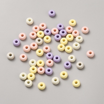 Opaque Acrylic Beads MACR-WH20003-05-1
