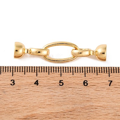 Brass Fold Over Clasps KK-U016-21G-1