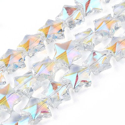 Electroplate Glass Beads Strand EGLA-S188-18-B03-1