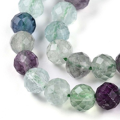 Natural Fluorite Beads Strands G-S345-6mm-31-1