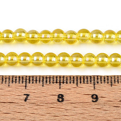 Electroplate Transparent Glass Beads Strands GLAA-T032-T4mm-AB12-A-1