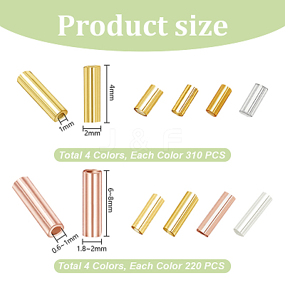 2120Pcs 8 Style Plated Glass Round Bugle Beads SEED-AR0001-12-1